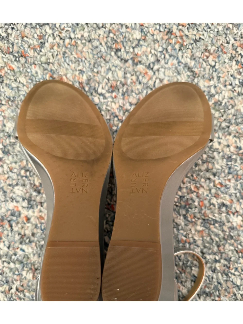 Women’s 11 wedge heels silver 3” heel